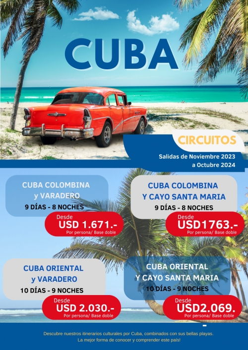 CUBA circuitos cultural con playas