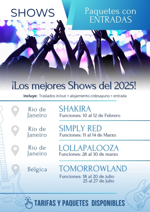 Shows 2025 Paquete con Entradas